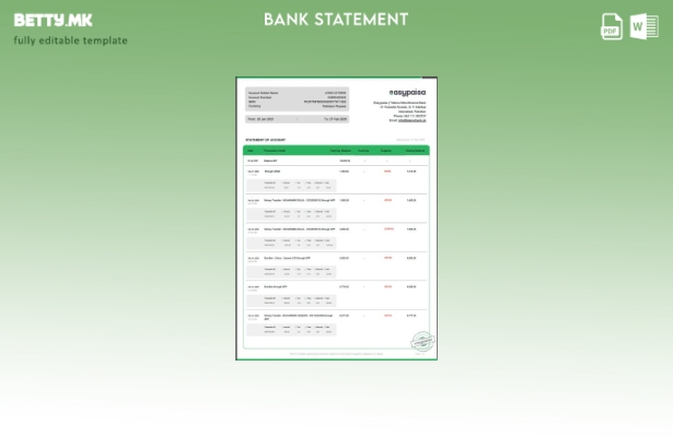 Модерен стил Пакистан Easypaisa за изјава за шаблон за зборови